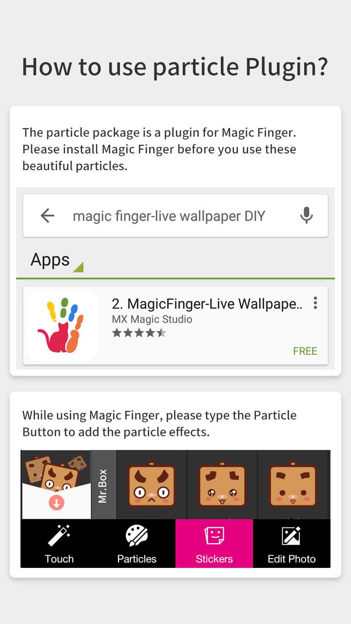 Android application Mr.Box2 -Magic Finger Plugin screenshort