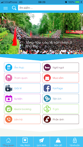 Android application Phu Tho Tourism screenshort