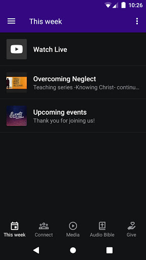 Android application Gracious Hope Bible Fellowship screenshort