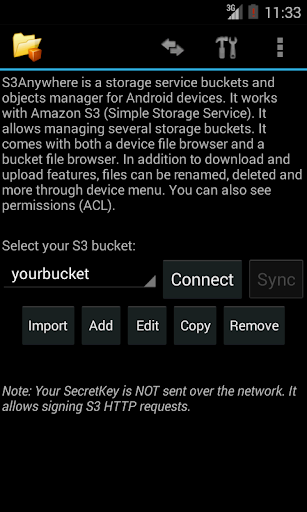 BucketAnywherePro for S3 Screen 2