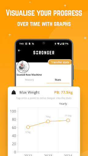 Screenshot of Stronger - Workout Gym Tracker