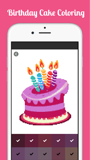 Birthday Cake Coloring Number Screen 3