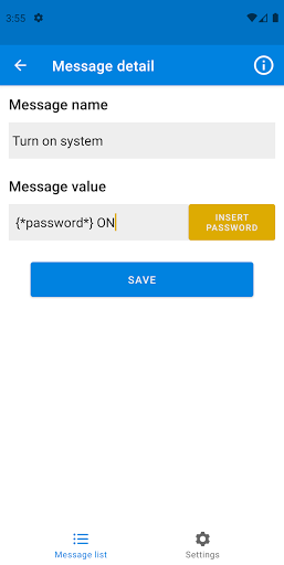 Security System GSM Text Screen 2