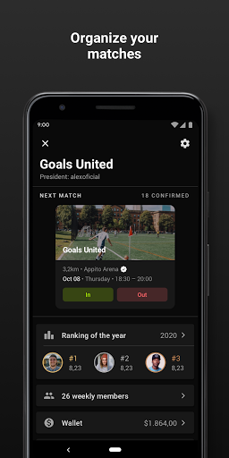 Vista previa de la aplicación