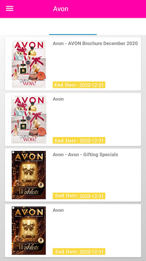 Android application Avon Catalogues screenshort