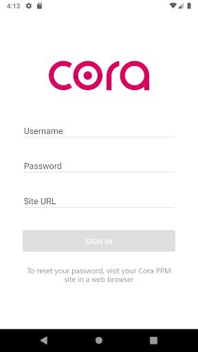 Android application Cora PPM Go screenshort