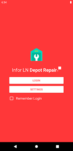Android application Infor LN Depot Repair screenshort