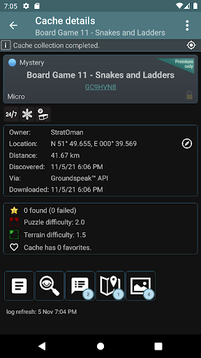 GoldHunt (Geocaching) Screen 3