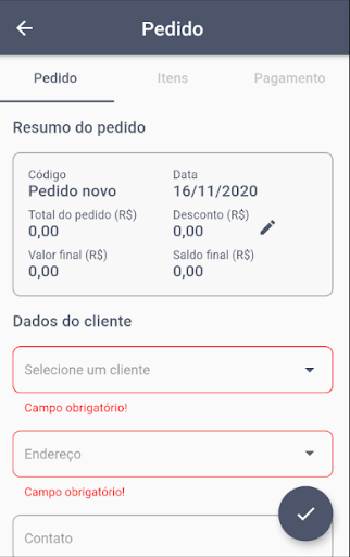 W3ERP Pedidos Screen 3