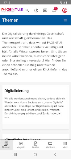 PAGENTUS internal Screen 2