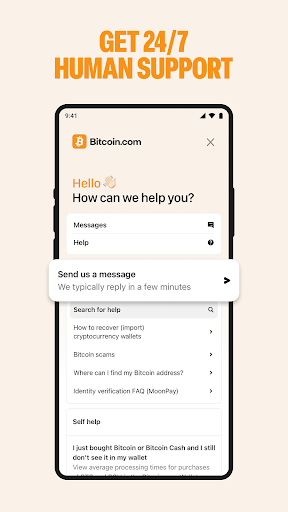 Screenshot of Bitcoin.com Wallet: Buy, Sell