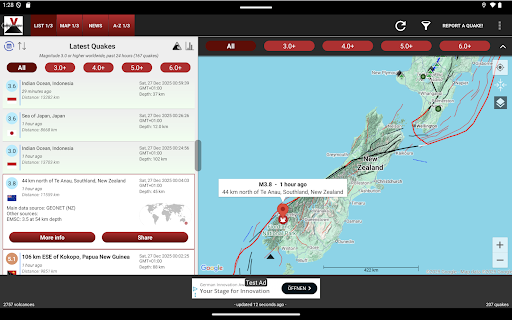 Volcanoes & Earthquakes screenshot 8