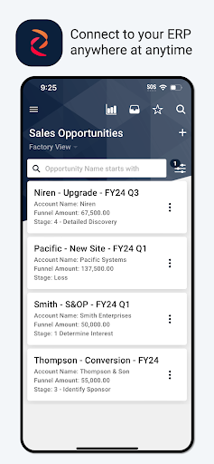 Android application QAD Adaptive ERP screenshort