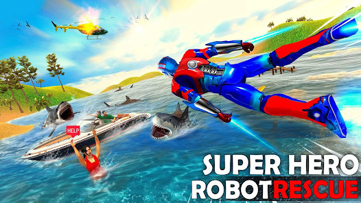 Superhero Flying Robot Rescue  screenshots 17