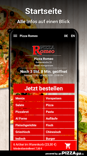 Pizza Romeo Königsbrunn Screen 2