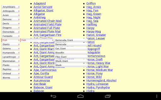 Old School Monsters Database