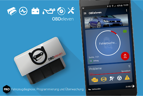 OBDeleven Fahrzeugdiagnose Screenshot