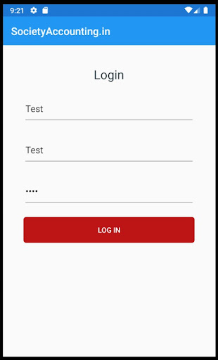 Android application SocietyAccounting.In screenshort