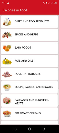 Calories in Food Screen 3