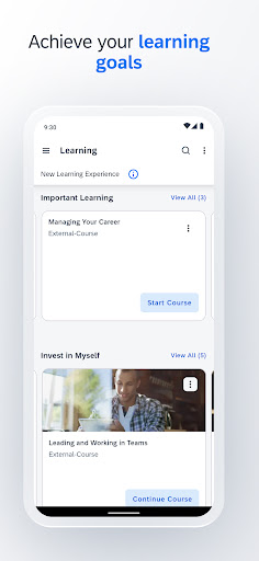 Screenshot of SAP SuccessFactors Mobile