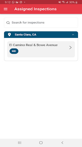 Android application CalTrans SCS Inspections screenshort