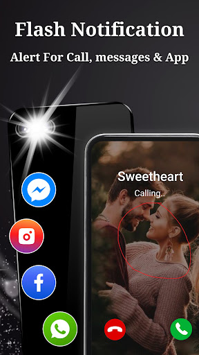 Android application Flash Notification On Call screenshort