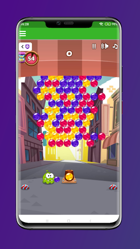 Android application Om Nom Bubbles screenshort