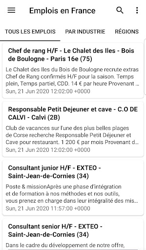 Emplois en France Screen 2