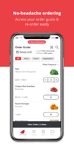 Android application Champion Food Service screenshort