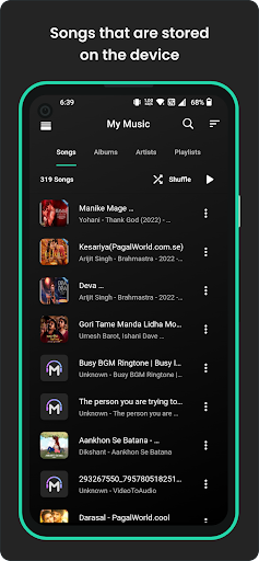 Android application Musify - Offline Music Player screenshort