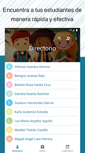 Android application Directorio Escolar screenshort