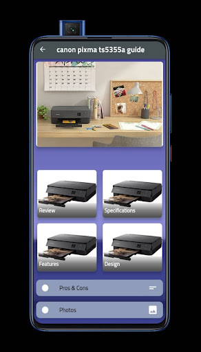 Android application canon pixma ts5355a guide screenshort