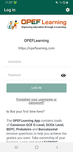 Android application OPEFLearning screenshort