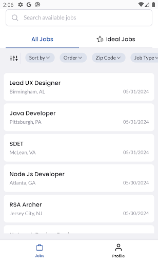 Trident Jobs Screen 2