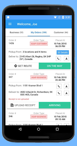 Android application Deliverr Shopper screenshort