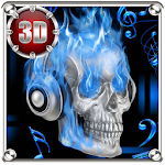 Cover Image of Download Skull On Fire 3D Next Launcher  APK