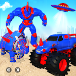 Cover Image of 下载 Rhino Robot Monster Truck Transform Robot Games 14 APK