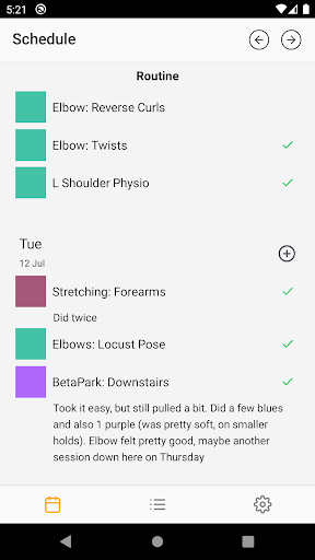 Android application Sequence - Climbing screenshort