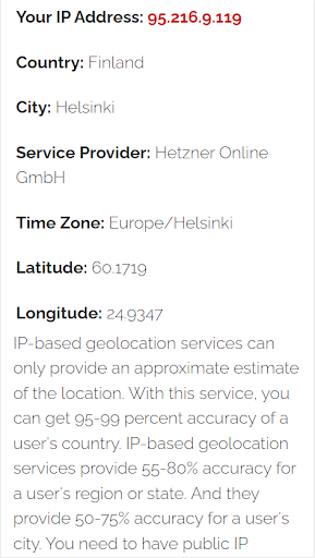 IP Address Location with Map Screen 2