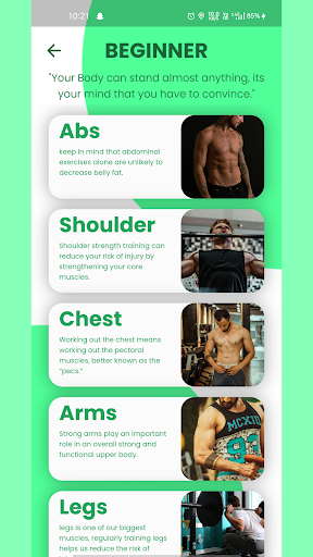 Uni Fit - Home Workout & Diet Screen 2