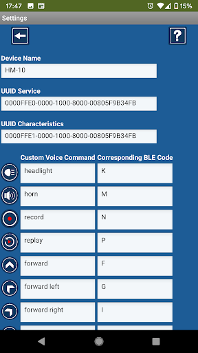 Bluetooth Car Control Screen 2