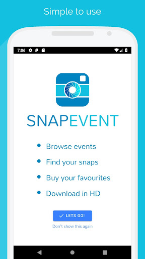 Android application SnapEvent screenshort