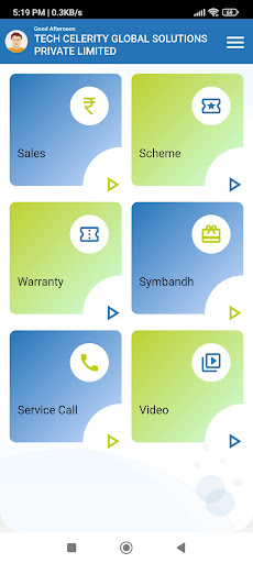 Android application Sympark screenshort