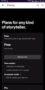 Tome : AI Storytelling