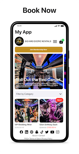 Android application BIG NRG RENTALS screenshort