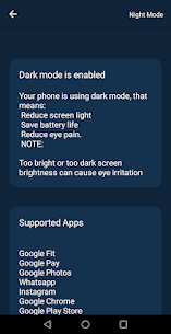 Night Mode:Dark Mode Enabler [No Root] 10 Apk + Mod 4