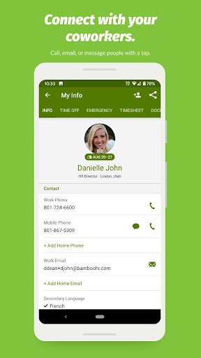 Screenshot of BambooHR