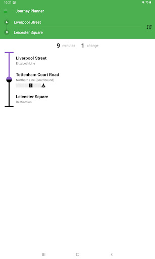 Screenshot of London Tube Live - Underground