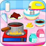 Cooking chocolate cake icon