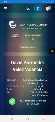 Android application Iris Cash screenshort